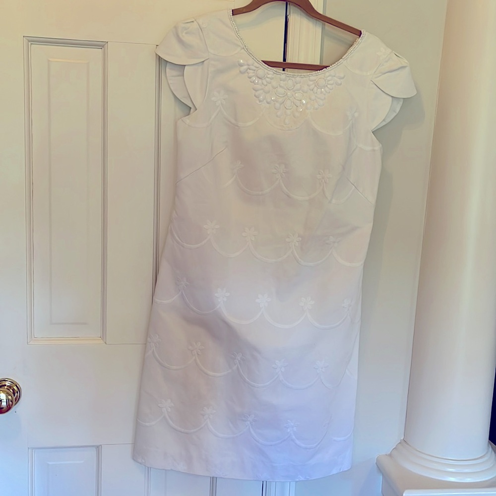 Lily Pulitzer Cotton Dress Embroidery and Subtle Beading.